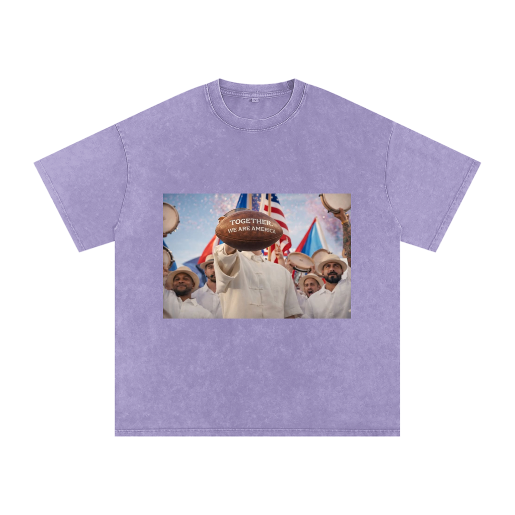 Bad Bunny Together We Are America Oversized Cotton T-Shirt