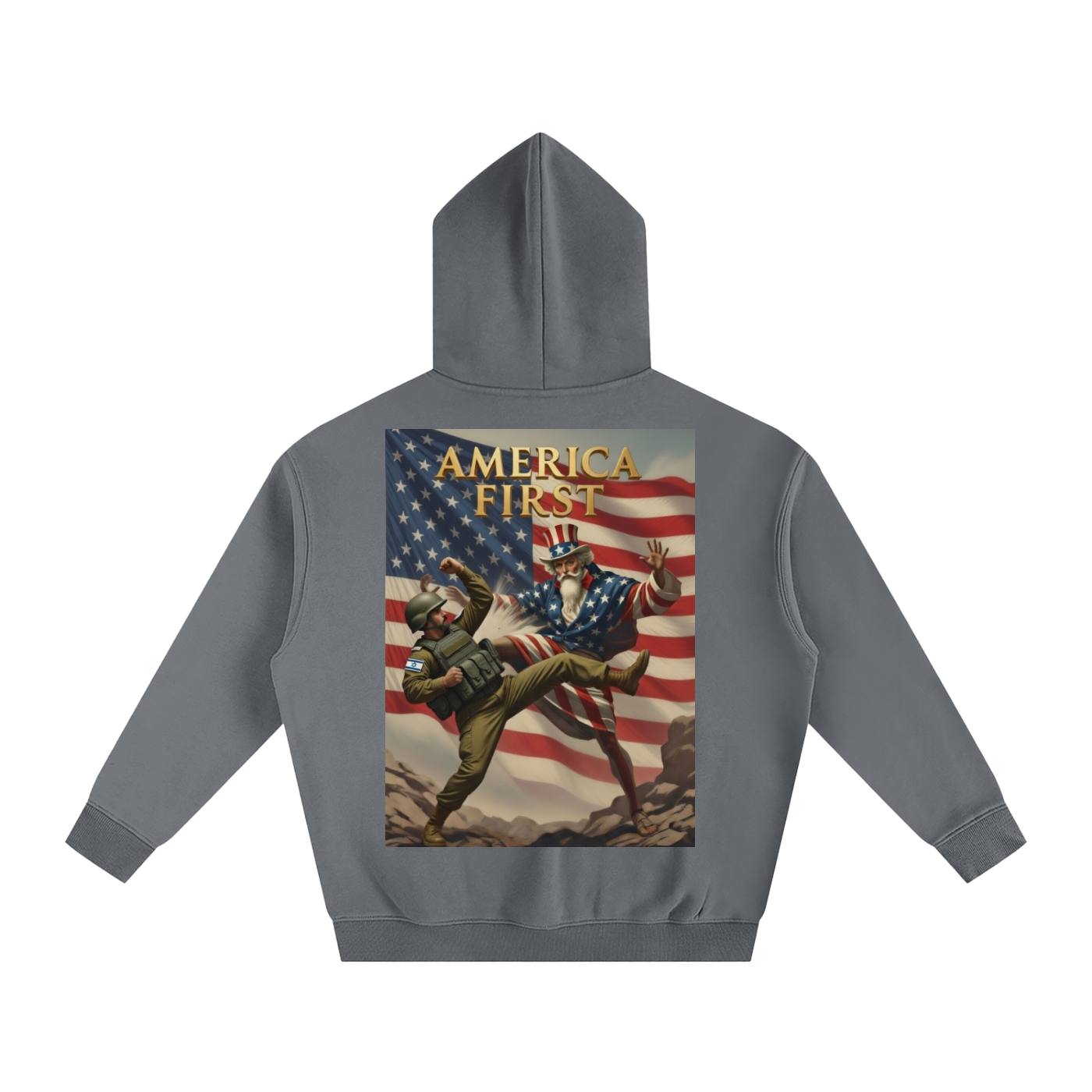 Uncle Sam Oversize Fleeced Hoodie