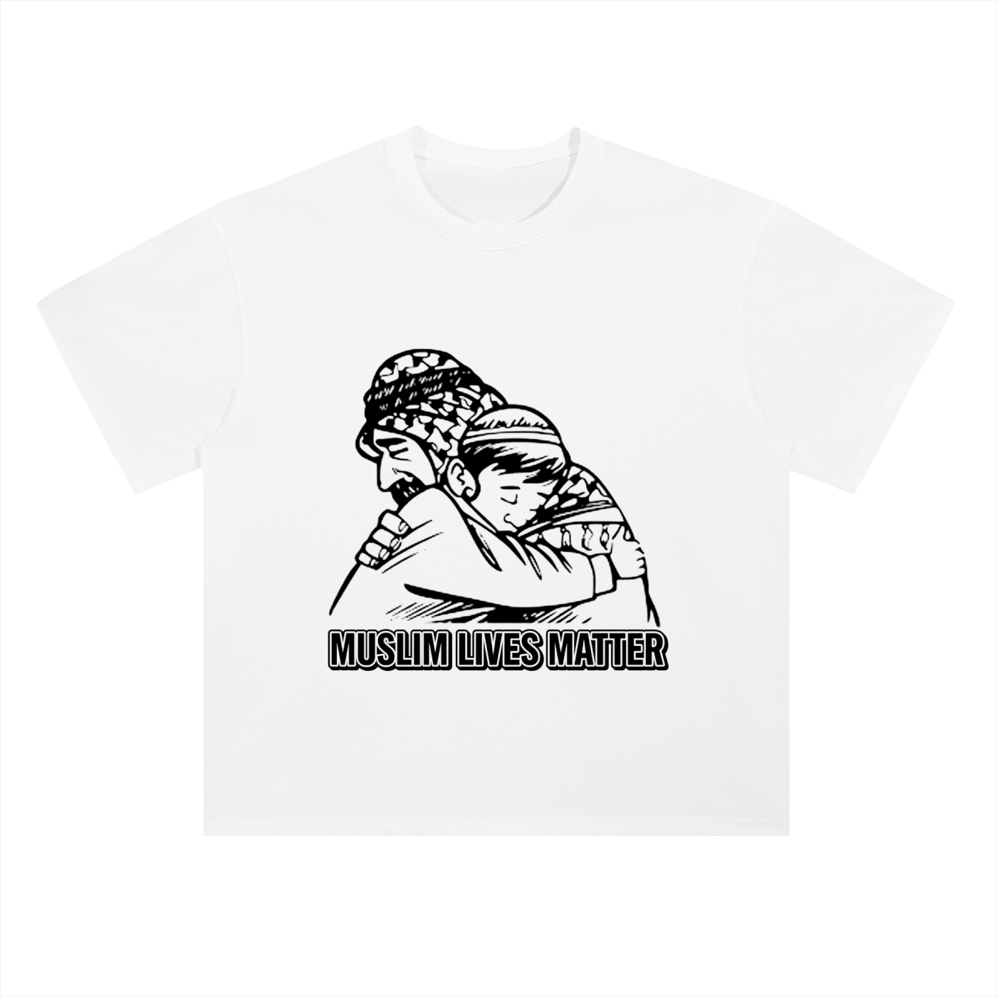 Muslim Lives Matter Drop Shoulder Cotton T-Shirt