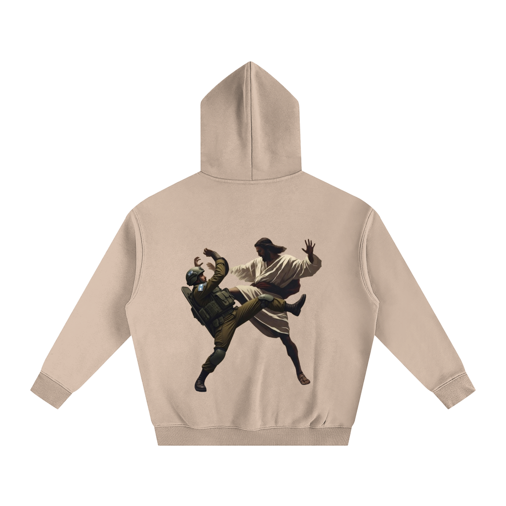 Jesus Fighting Demon Oversize Hoodie