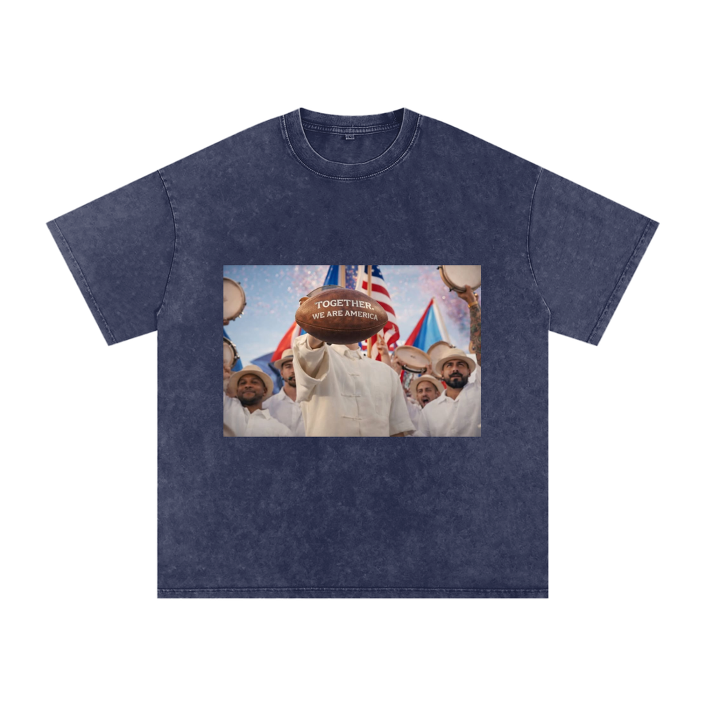 Bad Bunny Together We Are America Oversized Cotton T-Shirt