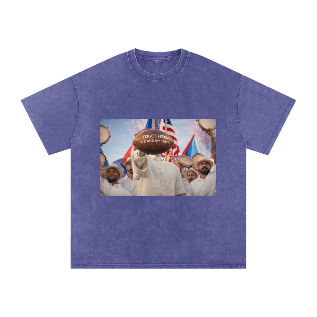 Bad Bunny Together We Are America Oversized Cotton T-Shirt