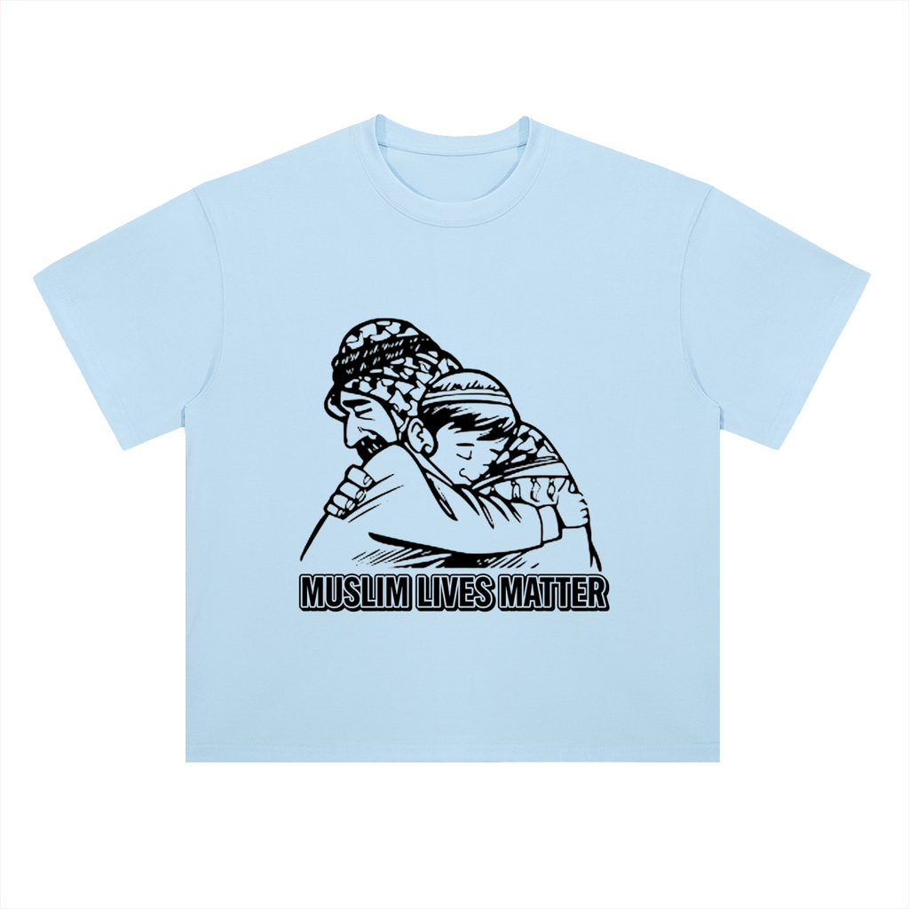 Muslim Lives Matter Drop Shoulder Cotton T-Shirt