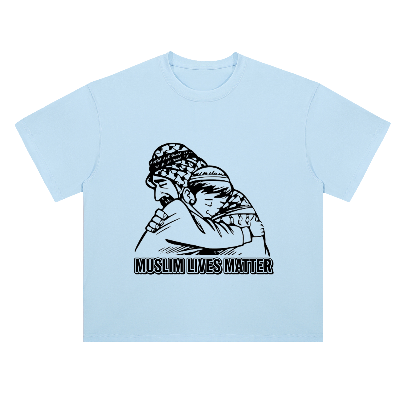 Muslim Lives Matter Drop Shoulder Cotton T-Shirt