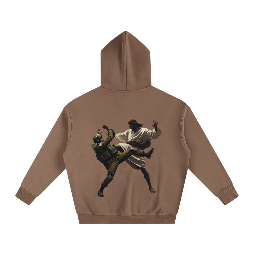 Jesus Fighting Demon Oversize Hoodie