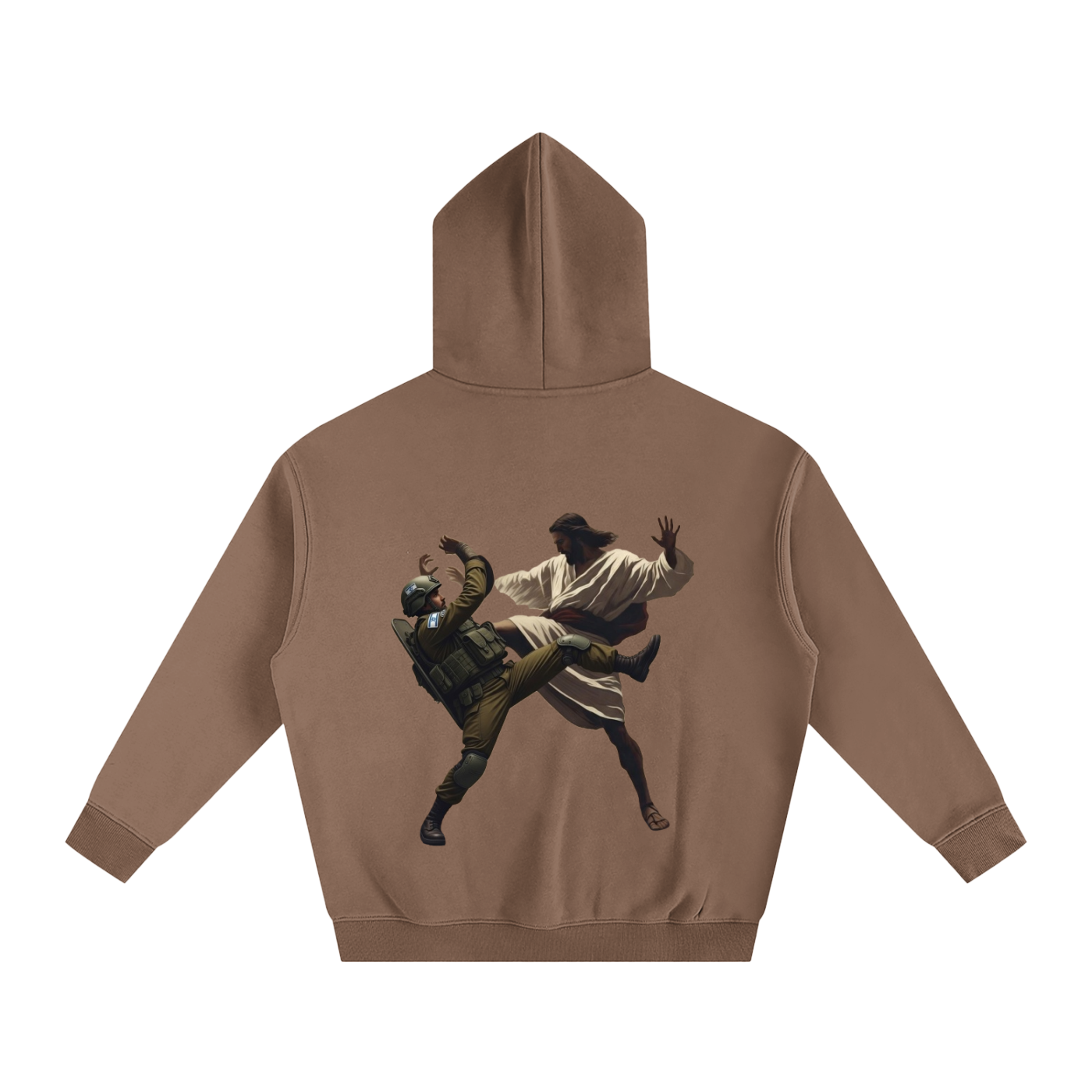 Jesus Fighting Demon Oversize Hoodie