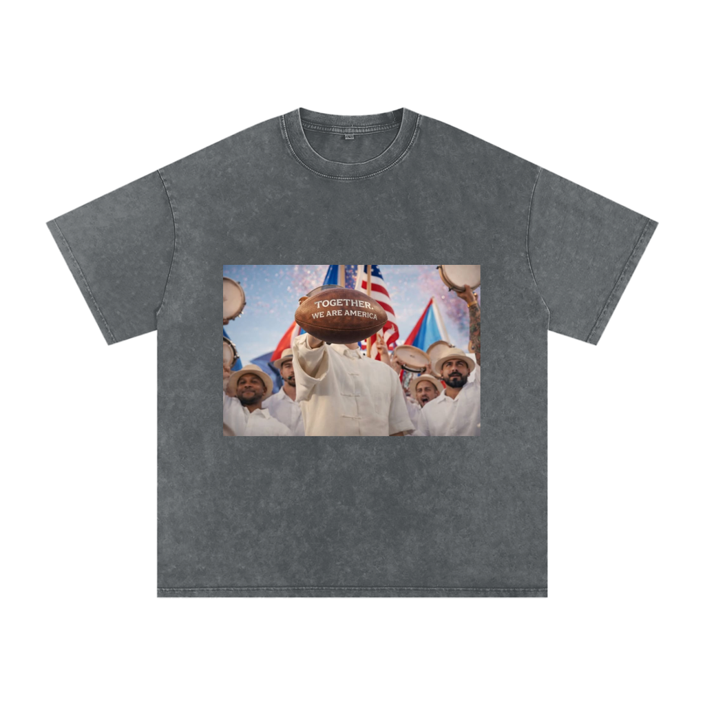 Bad Bunny Together We Are America Oversized Cotton T-Shirt
