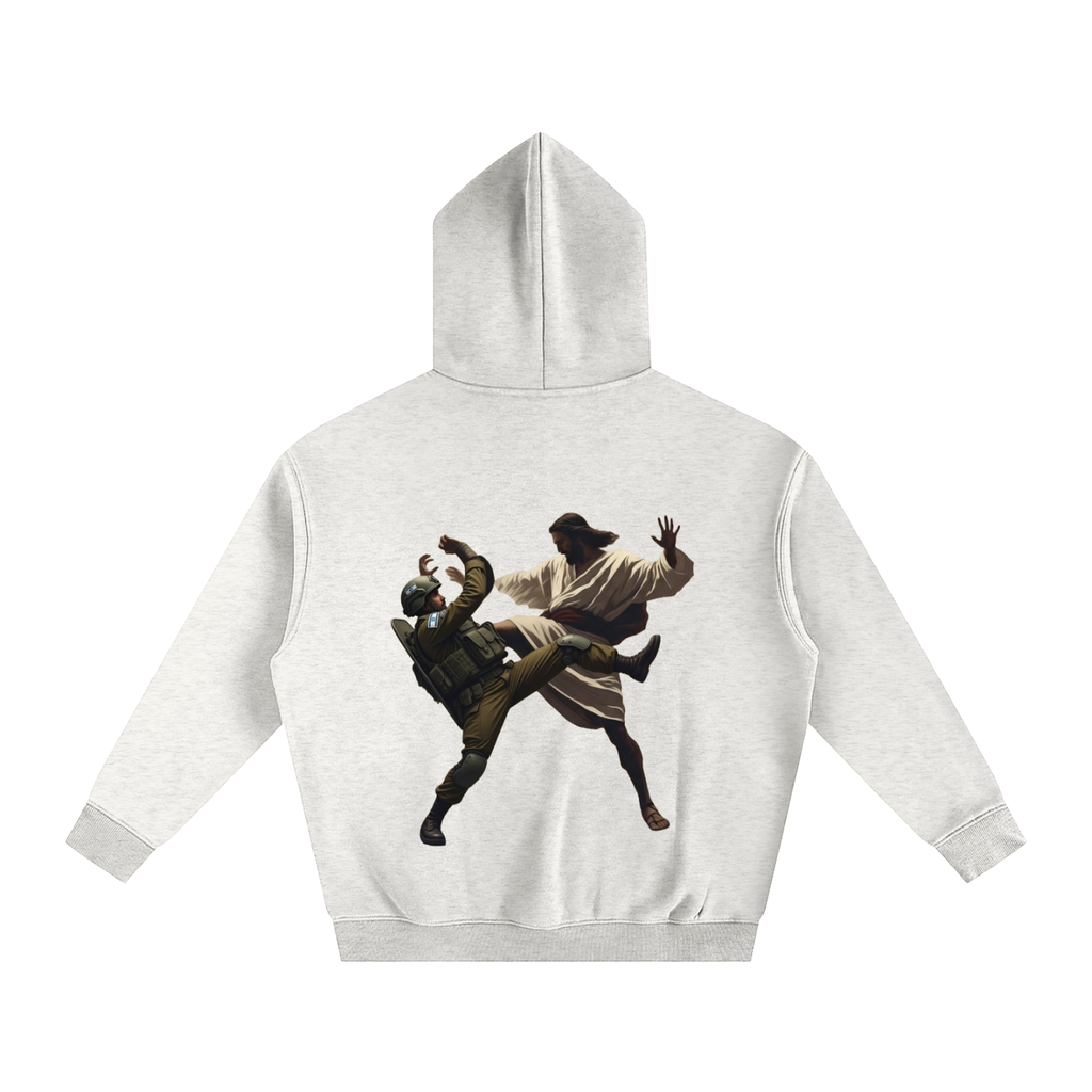 Jesus Fighting Demon Oversize Hoodie