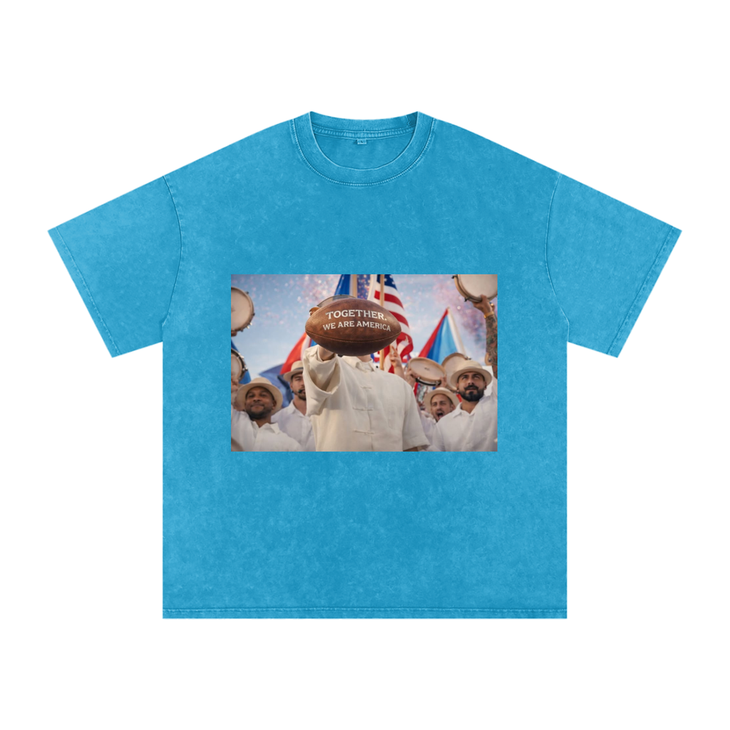 Bad Bunny Together We Are America Oversized Cotton T-Shirt