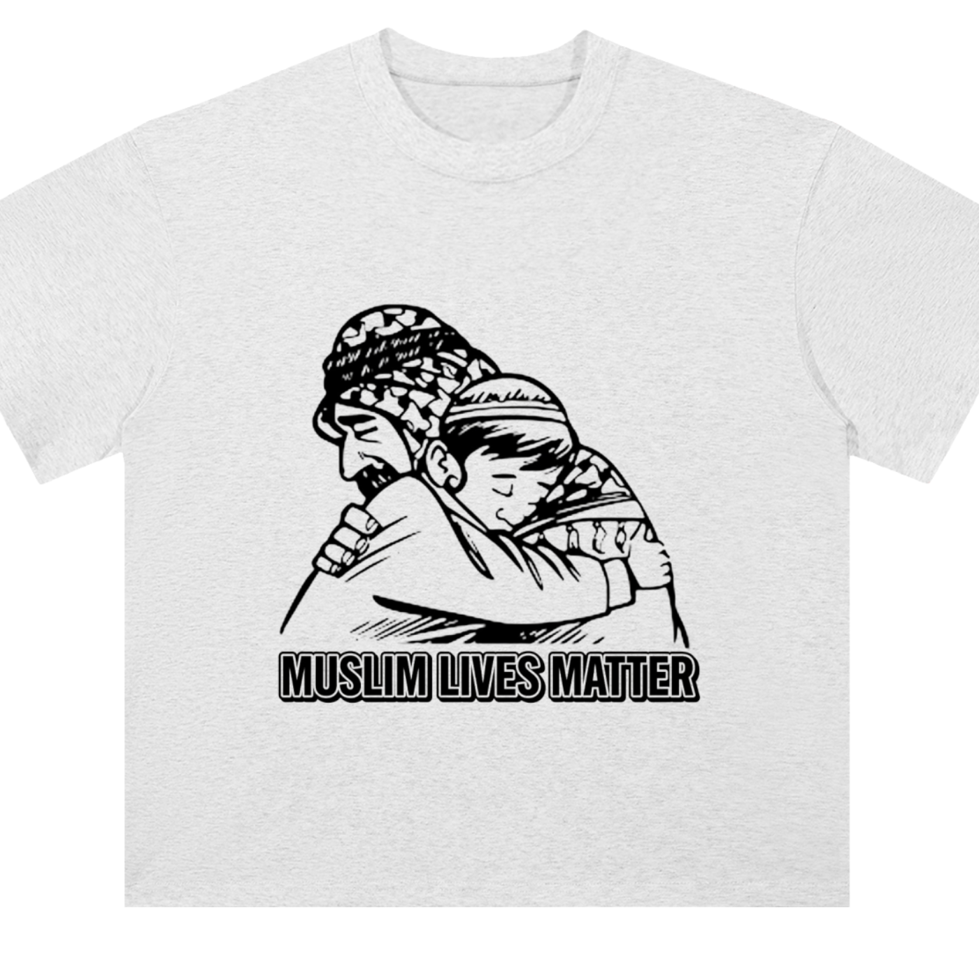 Muslim Lives Matter Drop Shoulder Cotton T-Shirt