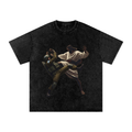 Jesus Fighting Soldier Oversized Cotton T-Shirt