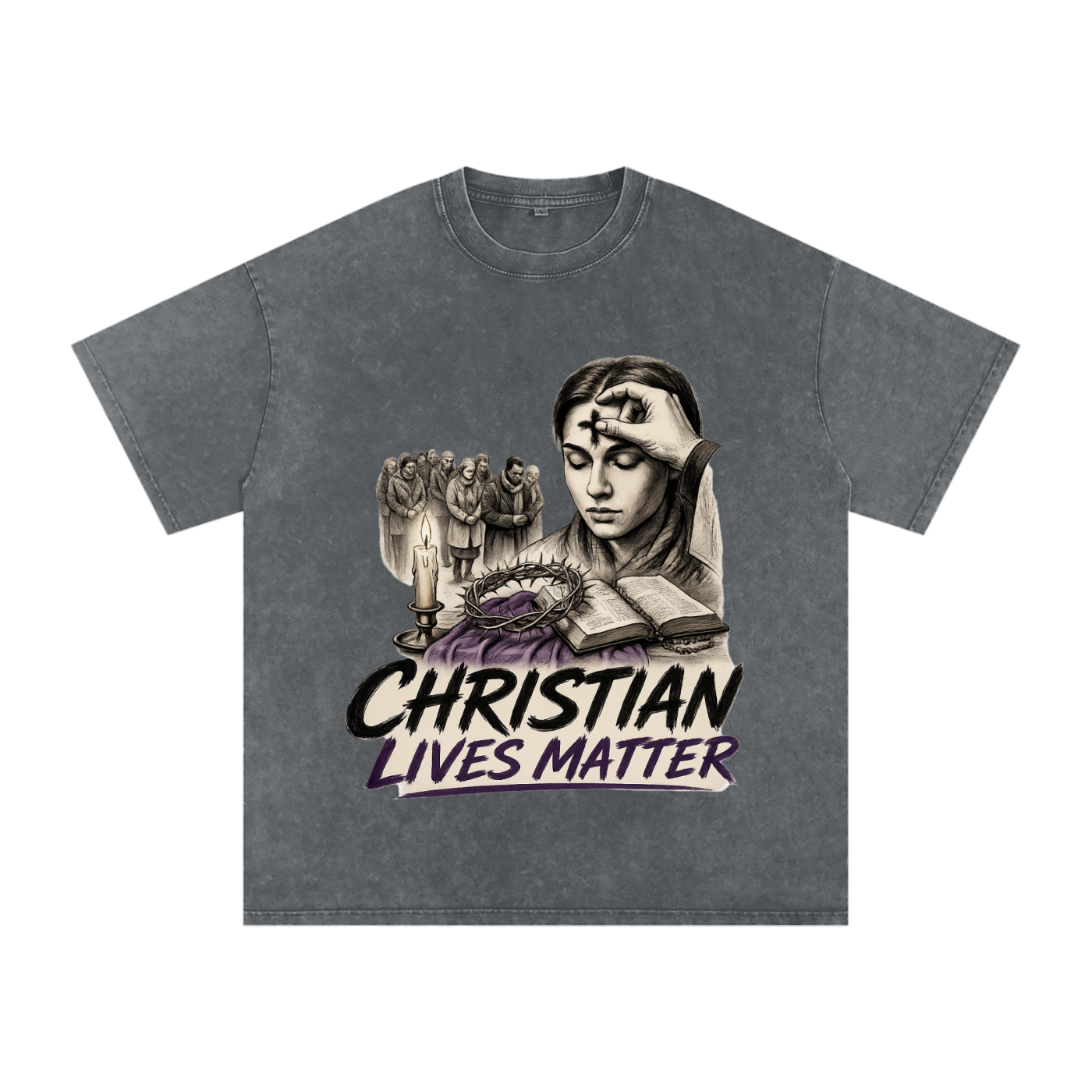 Christian Lives Matter Snow Washed T-Shirt