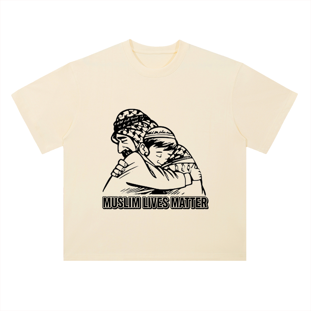 Muslim Lives Matter Drop Shoulder Cotton T-Shirt