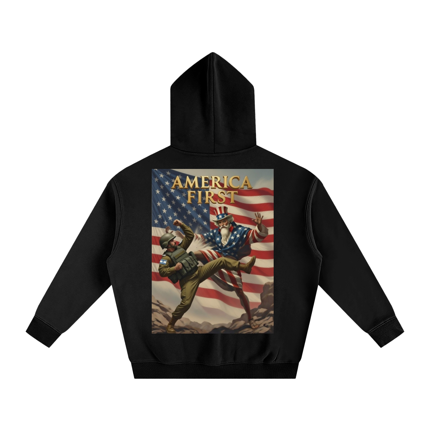 Uncle Sam Oversize Fleeced Hoodie