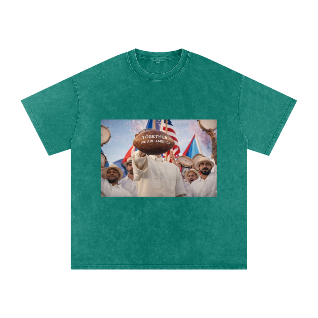 Bad Bunny Together We Are America Oversized Cotton T-Shirt
