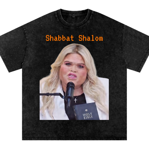 E Kirk Snow Washed Oversized Cotton T-Shirt