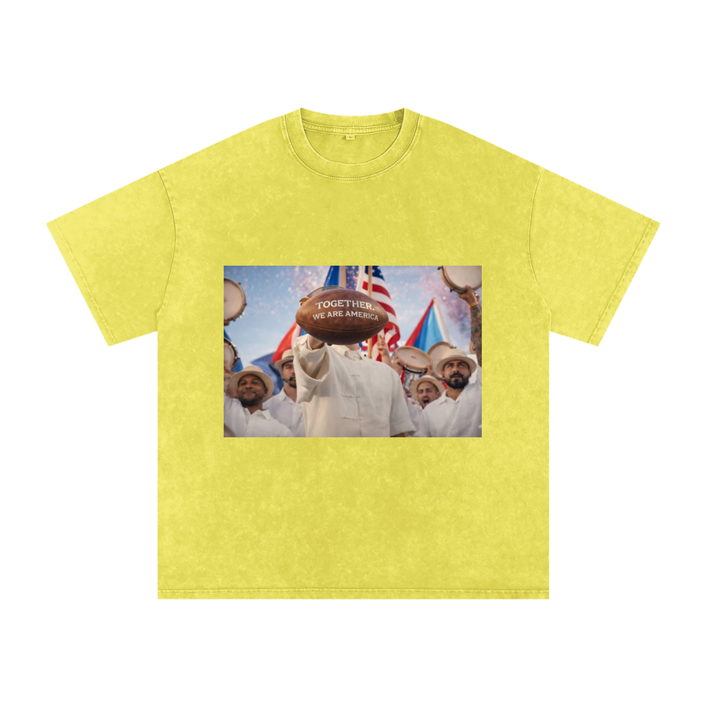 Bad Bunny Together We Are America Oversized Cotton T-Shirt