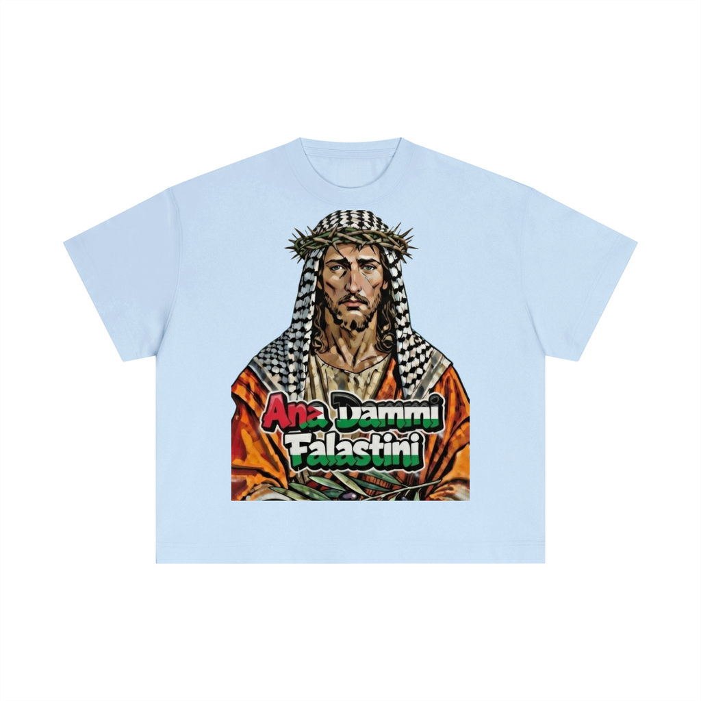 English My Blood is Palestinian Boxy T-Shirt
