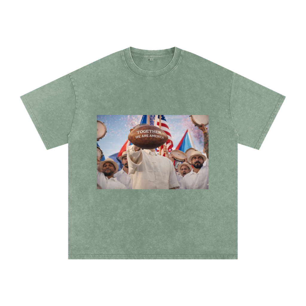 Bad Bunny Together We Are America Oversized Cotton T-Shirt