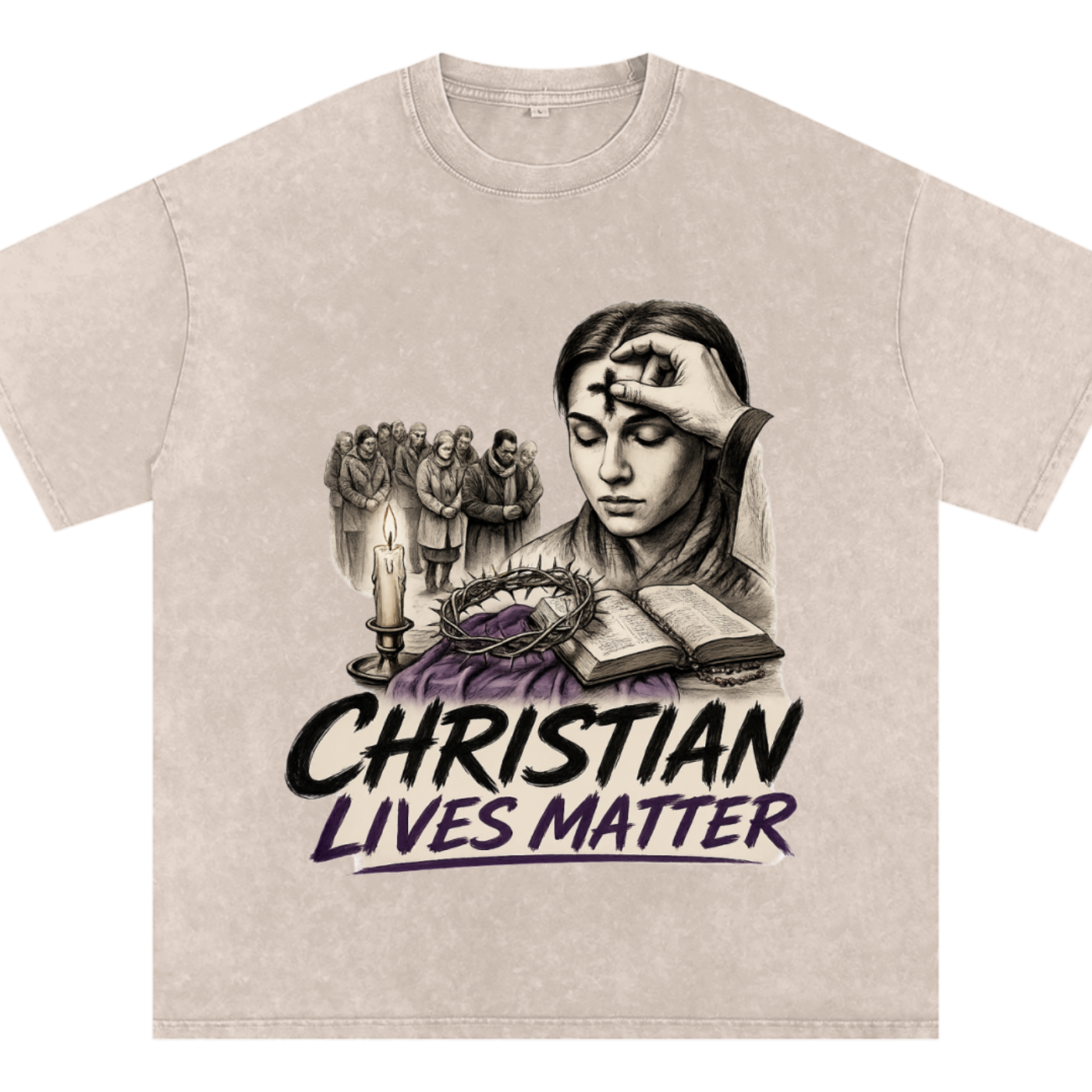 Christian Lives Matter Snow Washed T-Shirt