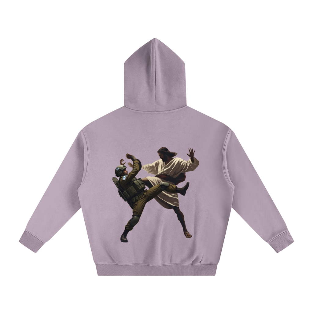 Jesus Fighting Demon Oversize Hoodie