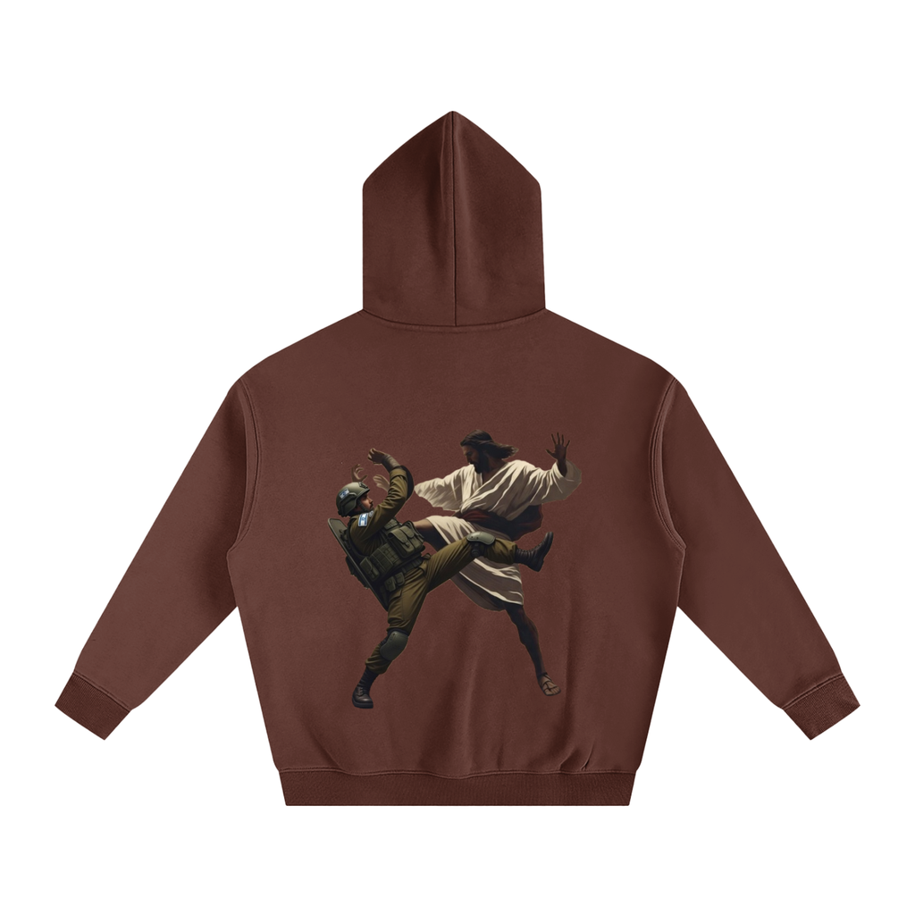 Jesus Fighting Demon Oversize Hoodie
