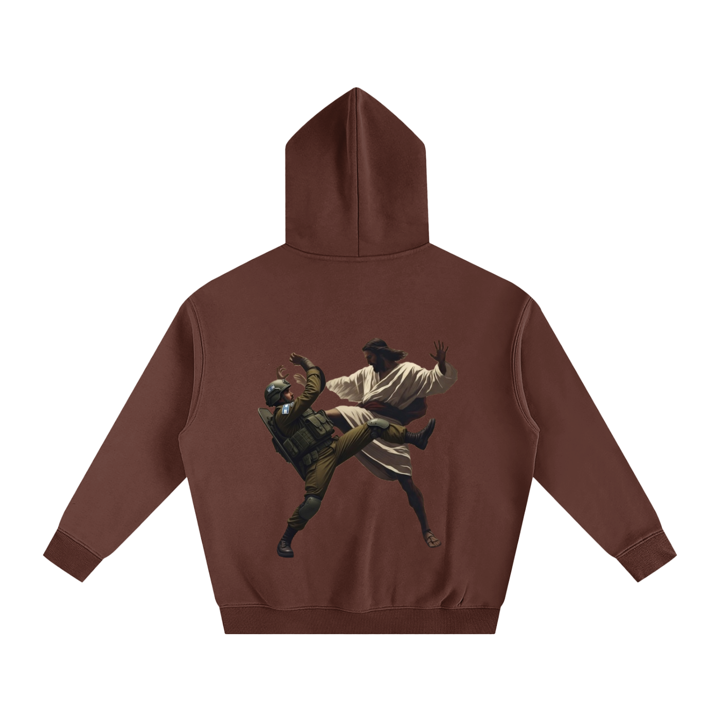 Jesus Fighting Demon Oversize Hoodie