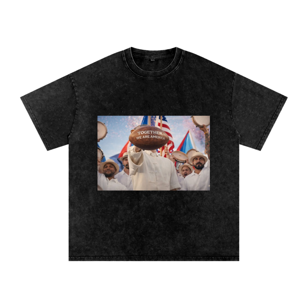 Bad Bunny Together We Are America Oversized Cotton T-Shirt