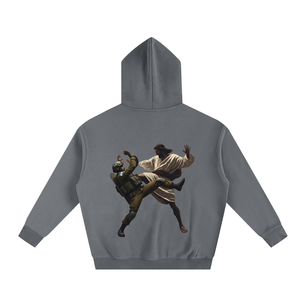 Jesus Fighting Demon Oversize Hoodie