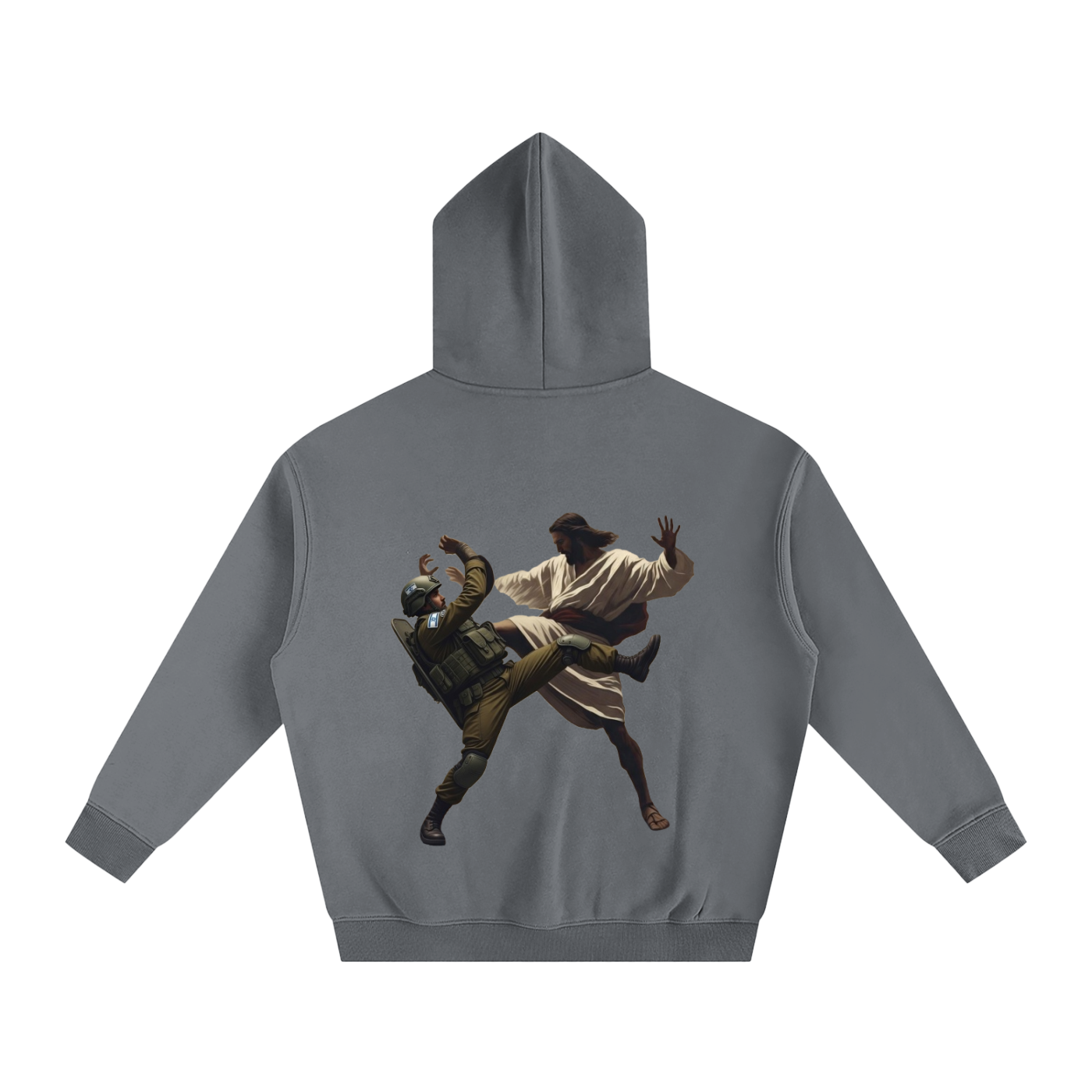 Jesus Fighting Demon Oversize Hoodie