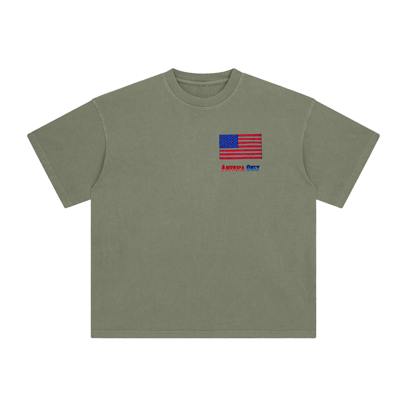 America Only Enzyme Washed T-Shirt