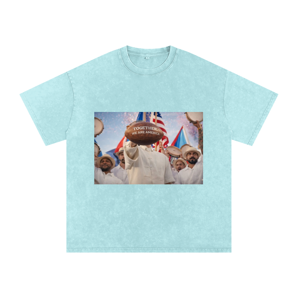 Bad Bunny Together We Are America Oversized Cotton T-Shirt