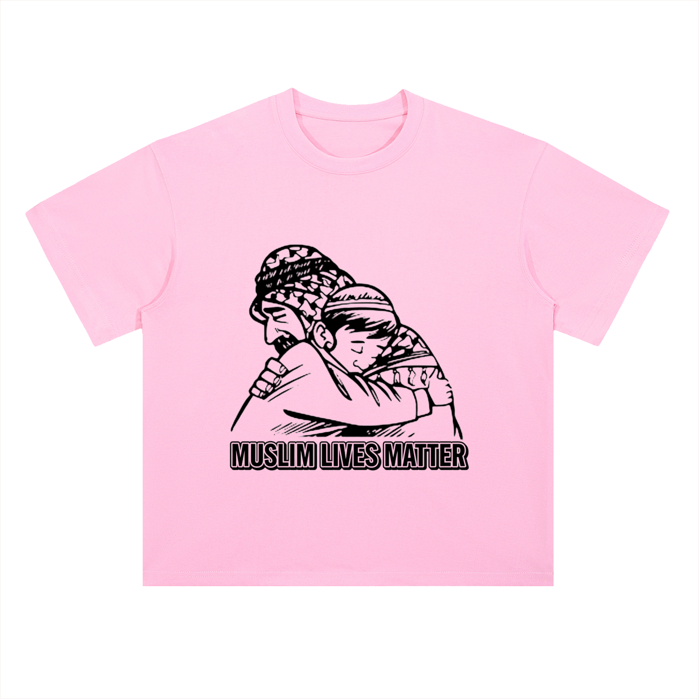 Muslim Lives Matter Drop Shoulder Cotton T-Shirt