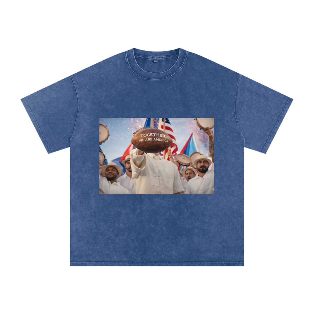 Bad Bunny Together We Are America Oversized Cotton T-Shirt
