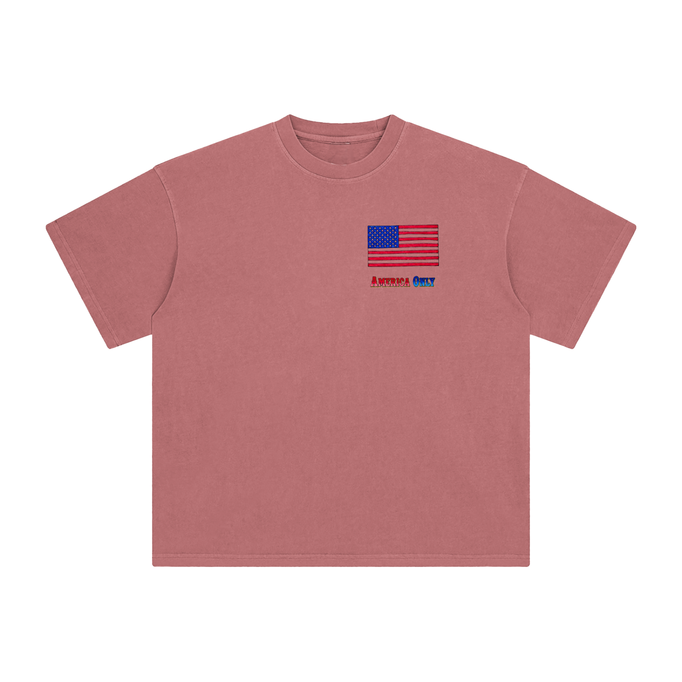 America Only Enzyme Washed T-Shirt