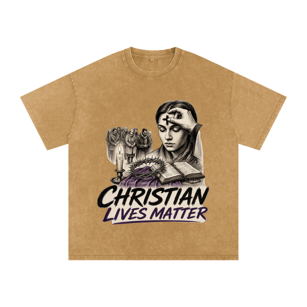 Christian Lives Matter Snow Washed T-Shirt