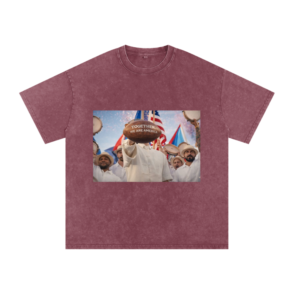 Bad Bunny Together We Are America Oversized Cotton T-Shirt
