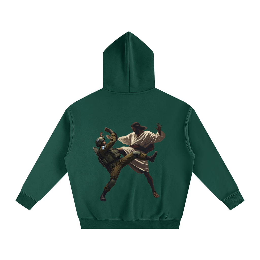 Jesus Fighting Demon Oversize Hoodie