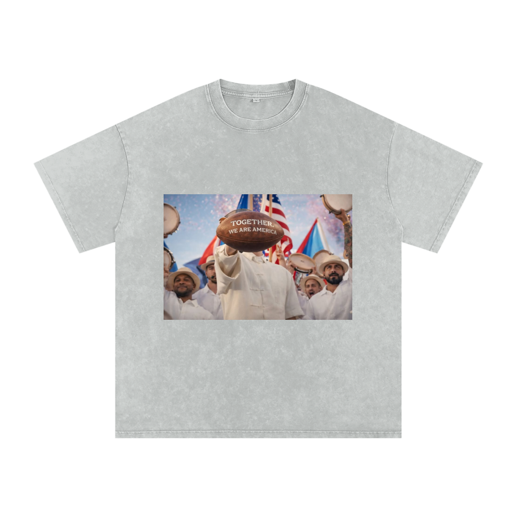 Bad Bunny Together We Are America Oversized Cotton T-Shirt