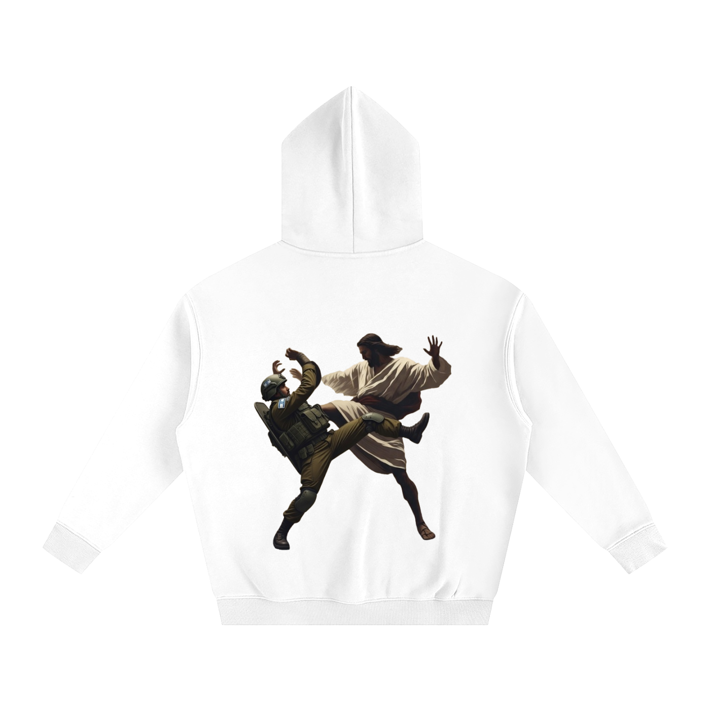 Jesus Fighting Demon Oversize Hoodie