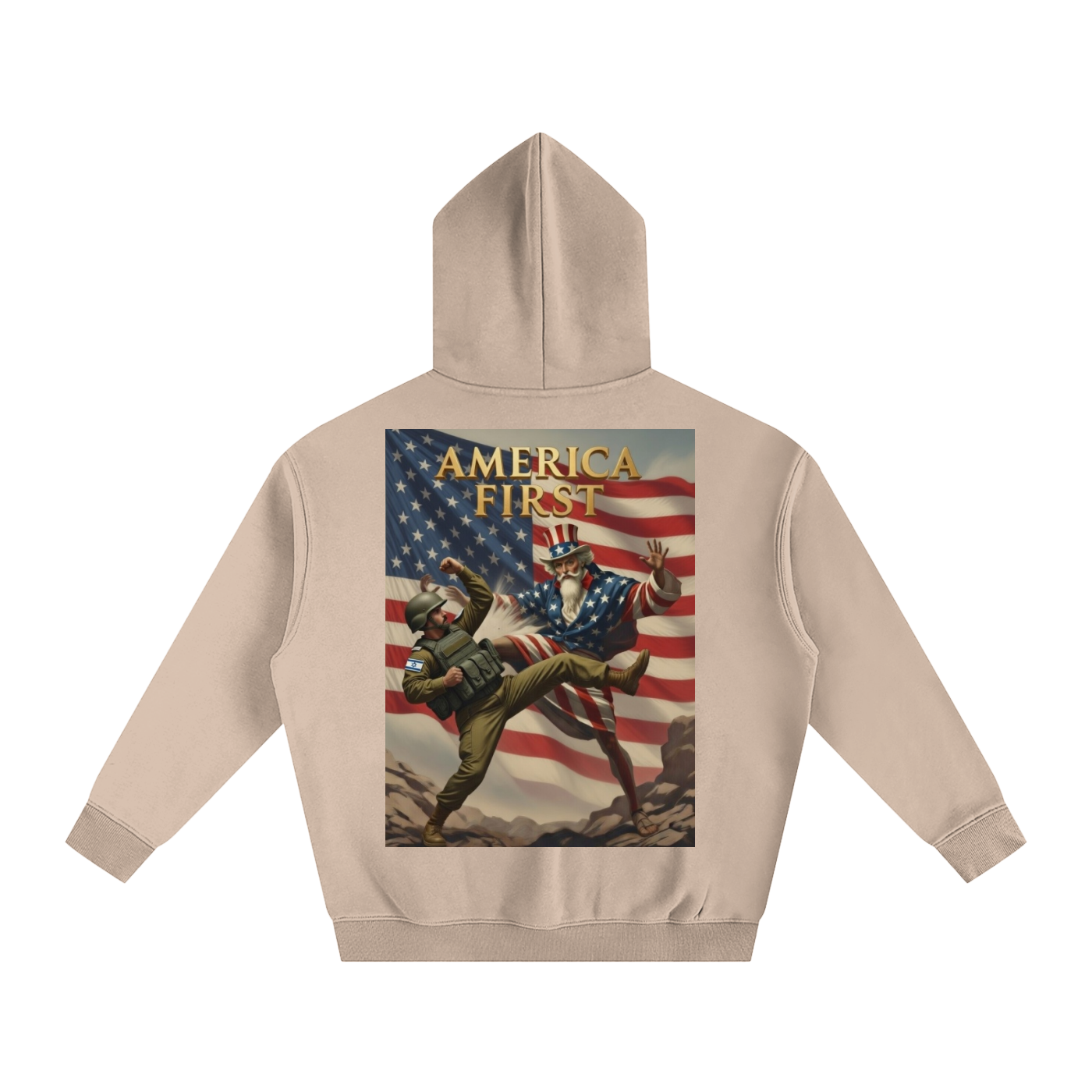 Uncle Sam Oversize Fleeced Hoodie