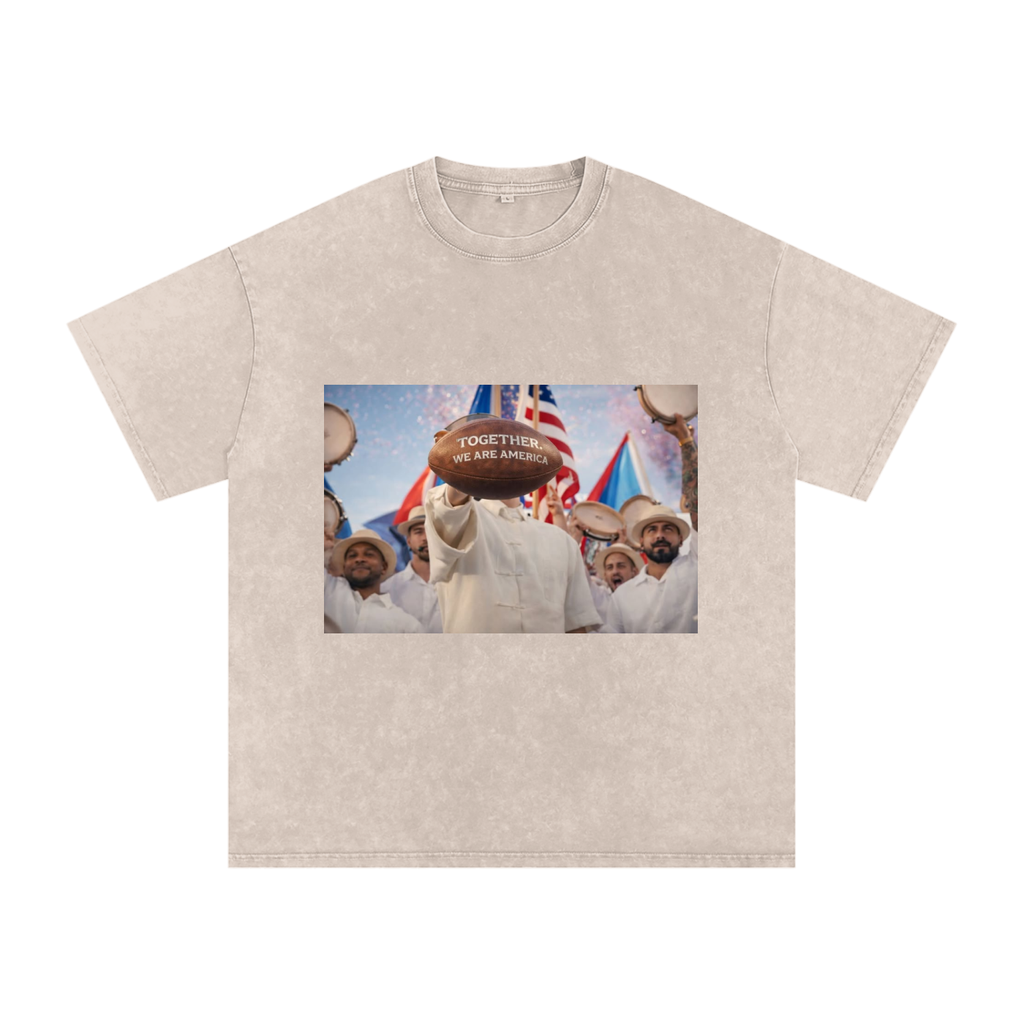 Bad Bunny Together We Are America Oversized Cotton T-Shirt