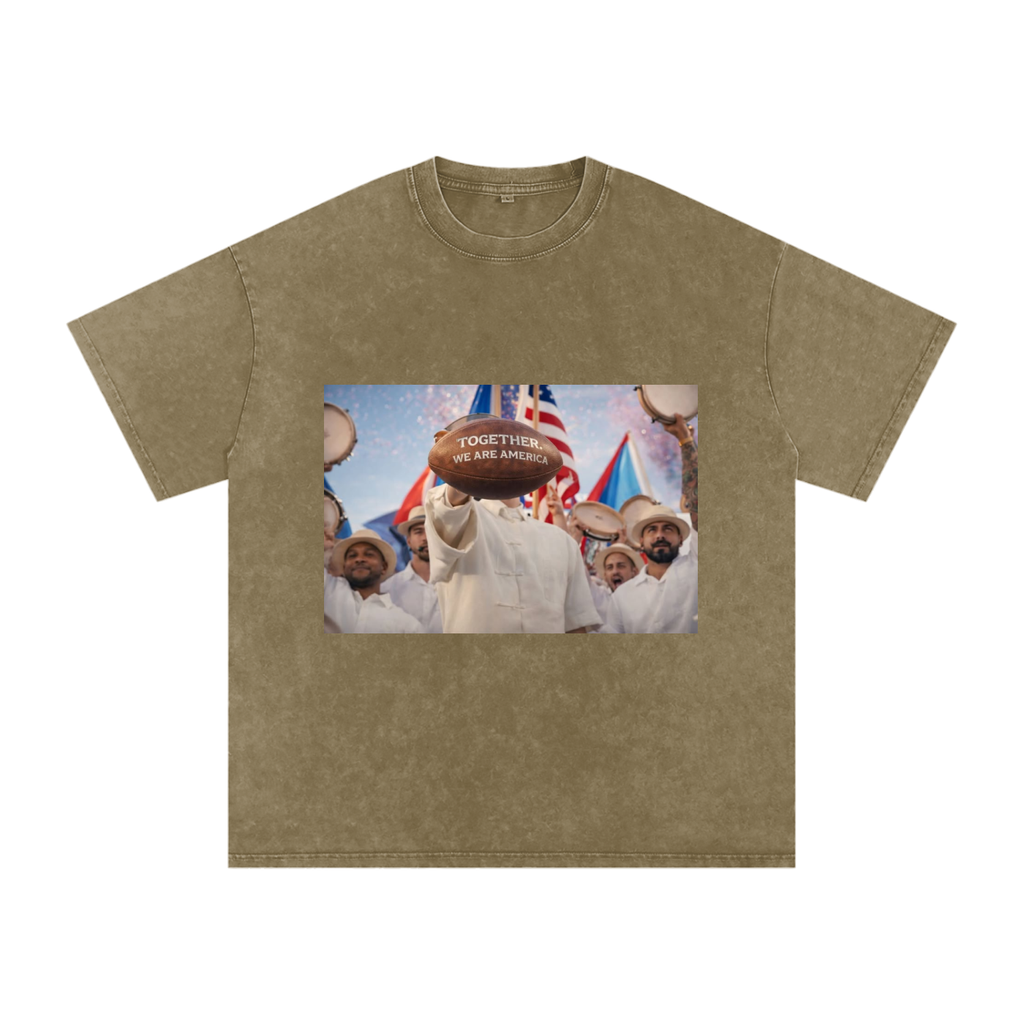 Bad Bunny Together We Are America Oversized Cotton T-Shirt