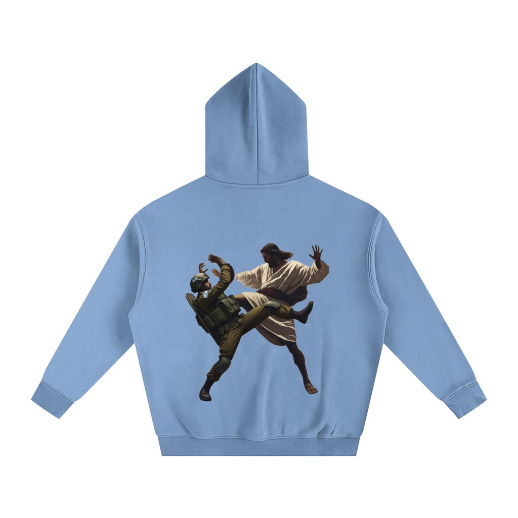 Jesus Fighting Demon Oversize Hoodie