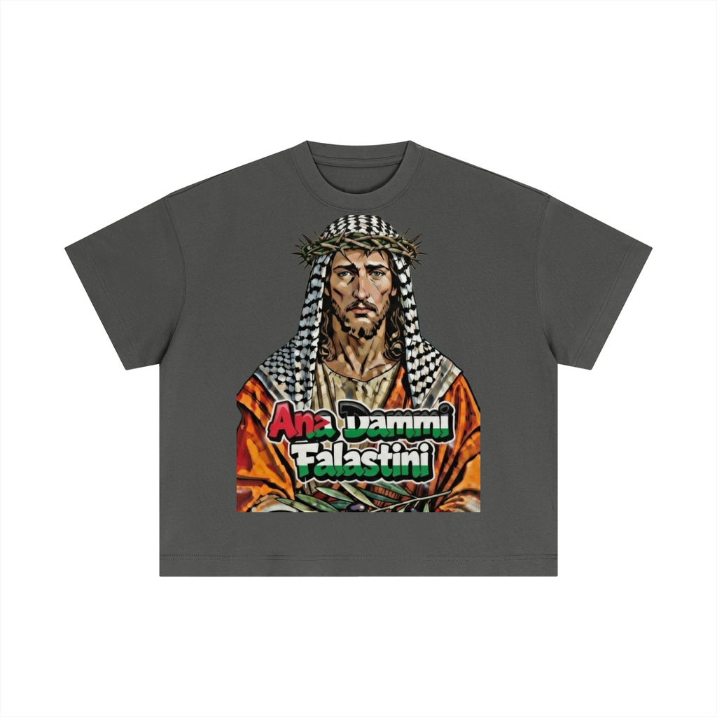 English My Blood is Palestinian Boxy T-Shirt