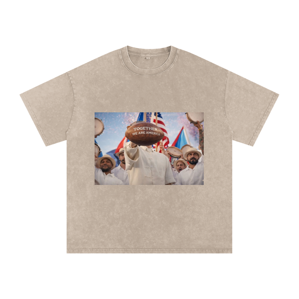 Bad Bunny Together We Are America Oversized Cotton T-Shirt