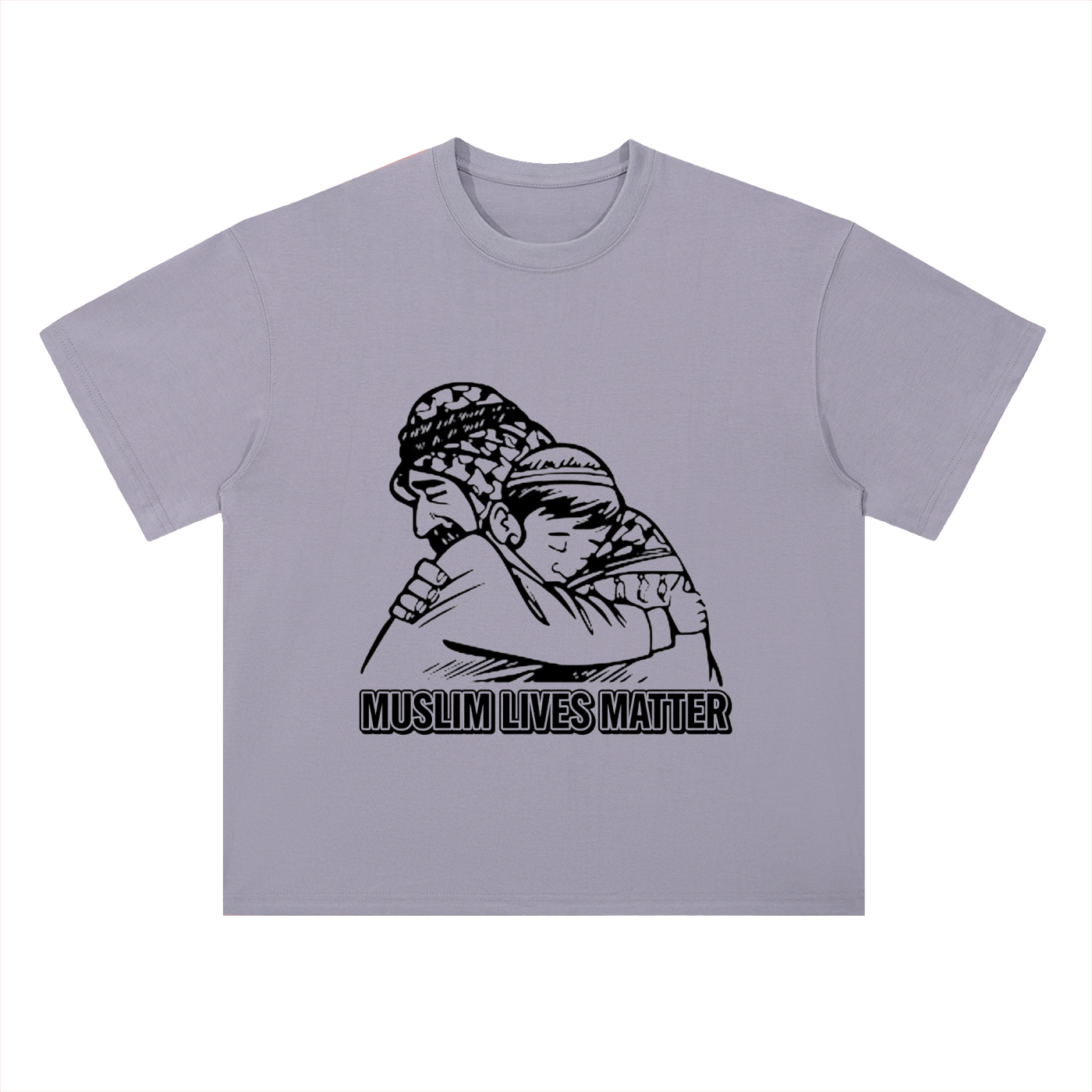 Muslim Lives Matter Drop Shoulder Cotton T-Shirt