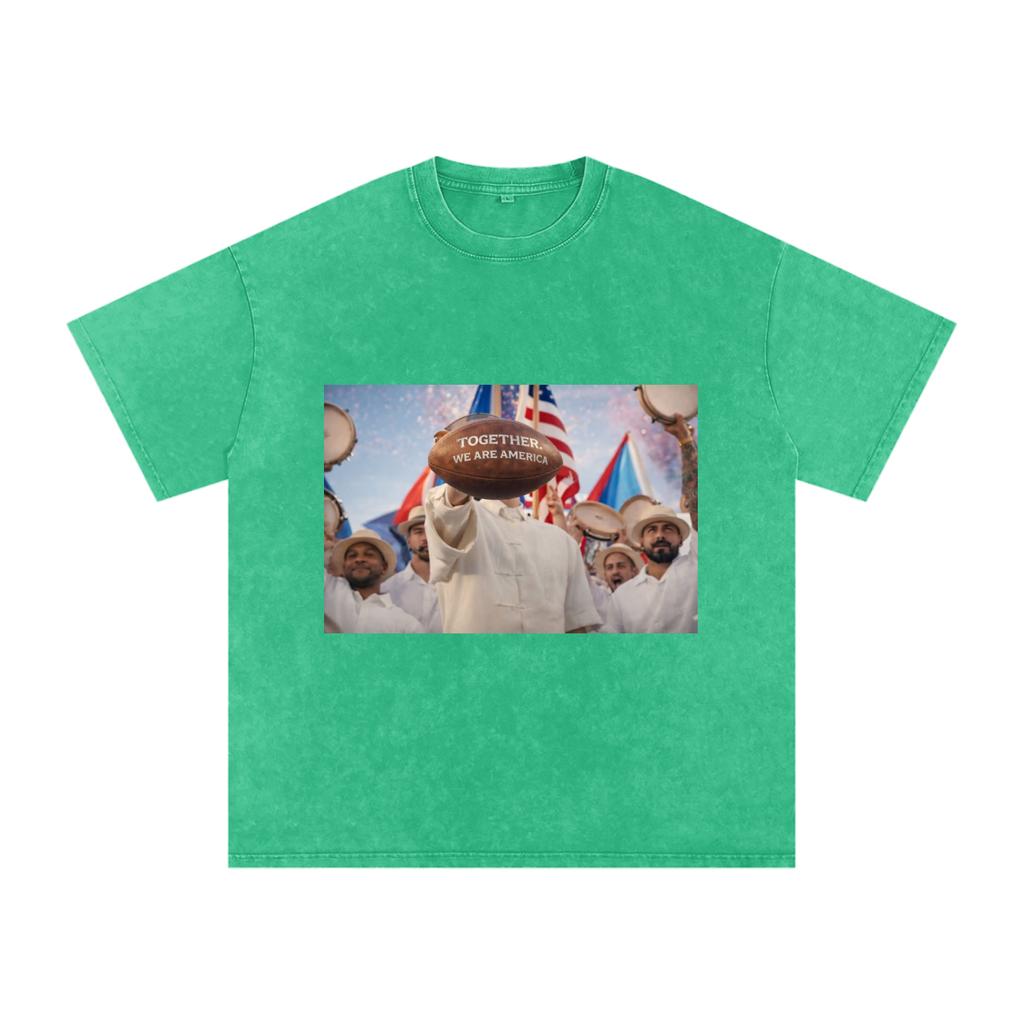 Bad Bunny Together We Are America Oversized Cotton T-Shirt