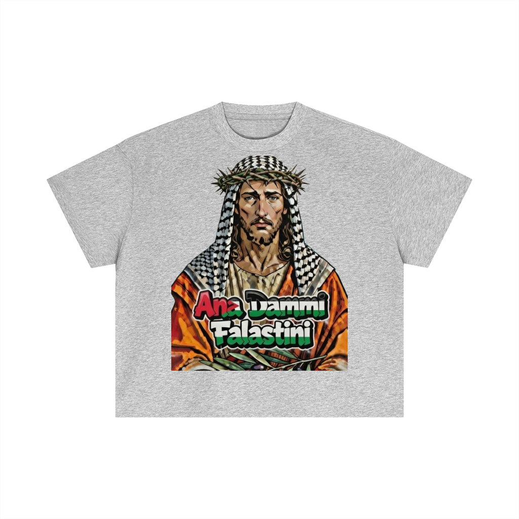 English My Blood is Palestinian Boxy T-Shirt