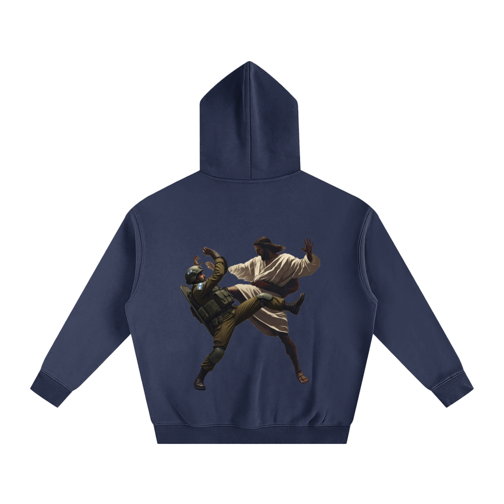 Jesus Fighting Demon Oversize Hoodie